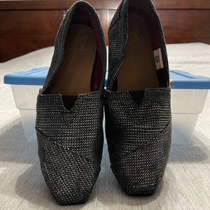 Black Metallic TOMS.